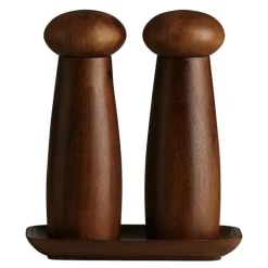 RAW Teak keramisk kvernsett 3 deler mørk teak