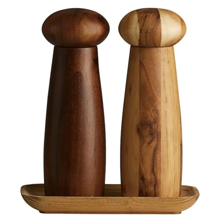 RAW Teak keramisk kvernsett 3 deler blandet teak