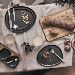 RAW Titanium Black organic tallerken 25x29 cm