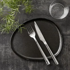 RAW Titanium Black organic tallerken 21x24 cm