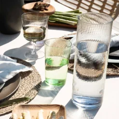 RAW Unique swirl highball glass 45 cl green