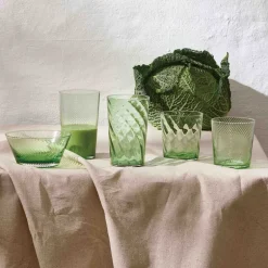 RAW Unique swirl skål 12,5x6x8 cm green