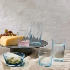 RAW Unique swirl vannglass 30 cl light blue