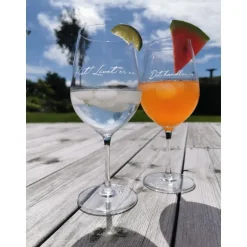 Rødvinsglass 62 cl pust livet er nå