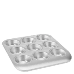 Recycled Aluminium muffinsbrett for 9 muffins 24x22 cm