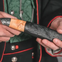Renessanse bunadskniv 19 cm masurbjørk