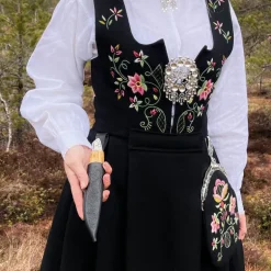 Renessanse bunadskniv 19 cm masurbjørk