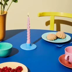 Rhombe Color lysestake 3 cm blå