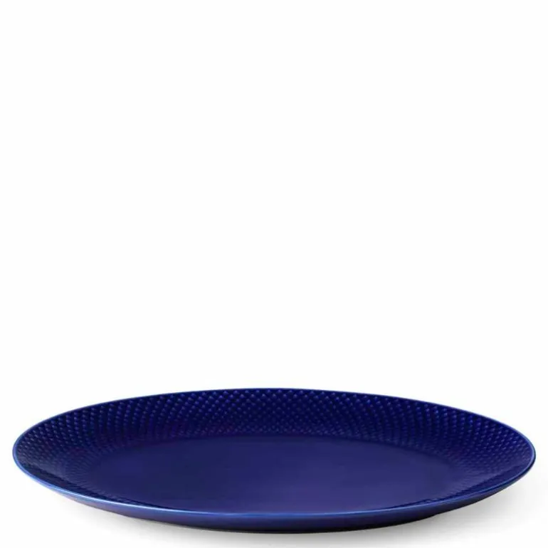 Rhombe Color oval serveringsfat 35x26,5 cm mørk blå