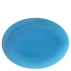 Rhombe Color oval serveringsfat 28,5x21,5 cm blå