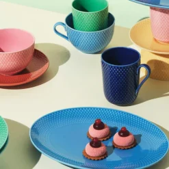 Rhombe Color oval serveringsfat 28,5x21,5 cm blå