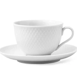 Rhombe tekopp m/skål 24 cl hvit