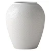 Rhombe vase 16 cm hvit porselen
