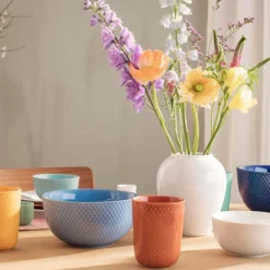 Rhombe vase 16 cm hvit porselen