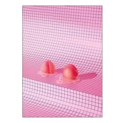 Rikke Mønster poster 50x70 cm peach