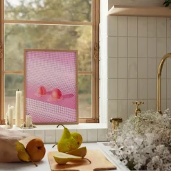 Rikke Mønster poster 50x70 cm peach