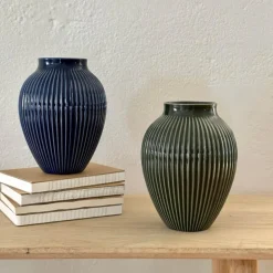 Ripple vase 27 cm dark green