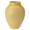 Ripple vase 12,5 cm gul