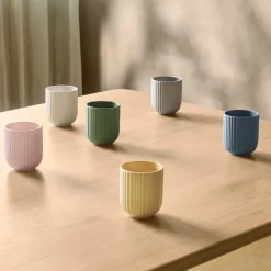 Ripple vase 12,5 cm gul