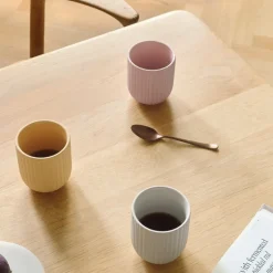 Ripple vase 12,5 cm gul