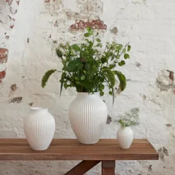 Ripple vase 12,5 cm hvit