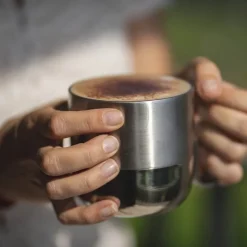 Rise kopp 41 cl med flipplokk børstet stål