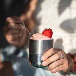 Rise Lowball kopp 30 cl med flipplokk børstet stål