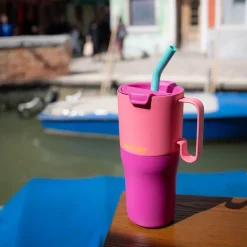 Rise Tumbler 77 cl med sugerørslokk Pink Lemonade Kaleidoscope