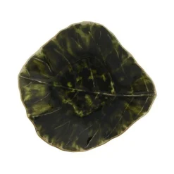 Riviera miniskål Løv 11x10 cm mørkegrønn/svart