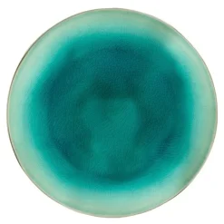 Riviera tallerken flat 21 cm azurblå/svart