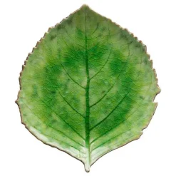 Riviera tallerken hortensiablad 22x19 cm grønn/svart