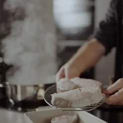 Rix fiskegryte m/rist 6L/2,5L børstet/blank