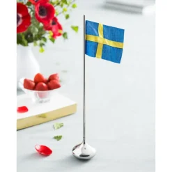 RO bordflagg svensk H35 cm sølv