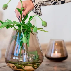 Rocks stormlykt/vase 22 cm topaz