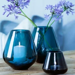 Rocks telykt/vase 12 cm blå