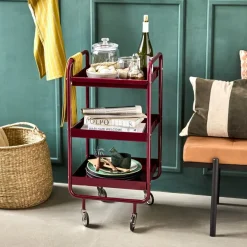 Roll serveringsvogn 85 cm bordeaux