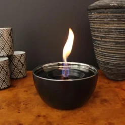 Rose bordlykt 14 cm svart