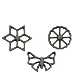 Rosettbakkelsjern med 3 former