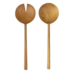 Round salatbestikk 26 cm teak