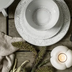 Rua Nova tekopp med fat 20 cl antikkhvit