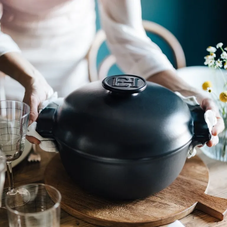 Rund gryte cocotte 4L 30x27 cm mørkegrå
