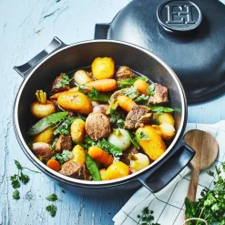 Rund gryte cocotte 4L 30x27 cm mørkegrå