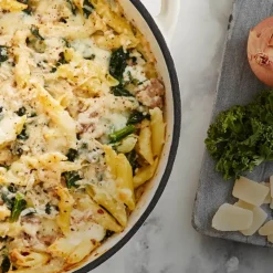 Rund støpejernsgryte 20 cm 2L krem