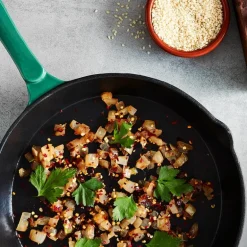 Rund støpejernsstekepanne 26 cm 1L grønn