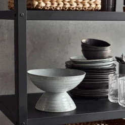 Rustic fruktfat 15x24 cm grå/blå