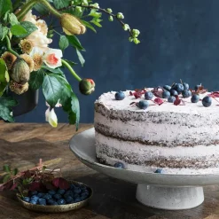 Rustic kakefat 32 cm grå/blå