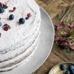 Rustic kakefat 32 cm grå/blå