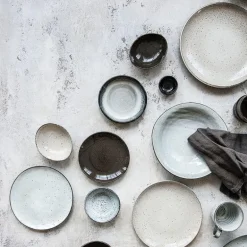 Rustic tallerken 20 cm grå/blå