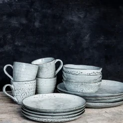 Rustic tallerken 27,5 cm grå/blå