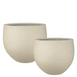 Rustik blomsterpotte sett 2 stk 45+34 cm sand